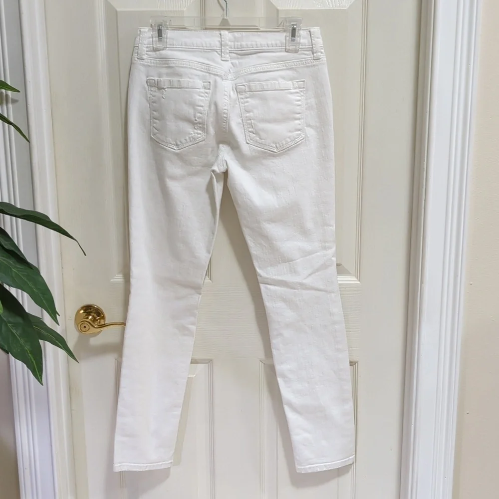 Loft Modern Skinny Women's White Distressed Jeans Size 2